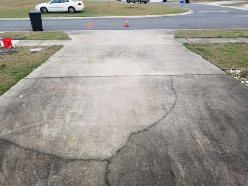 Before — driveway power washing Gainesville
